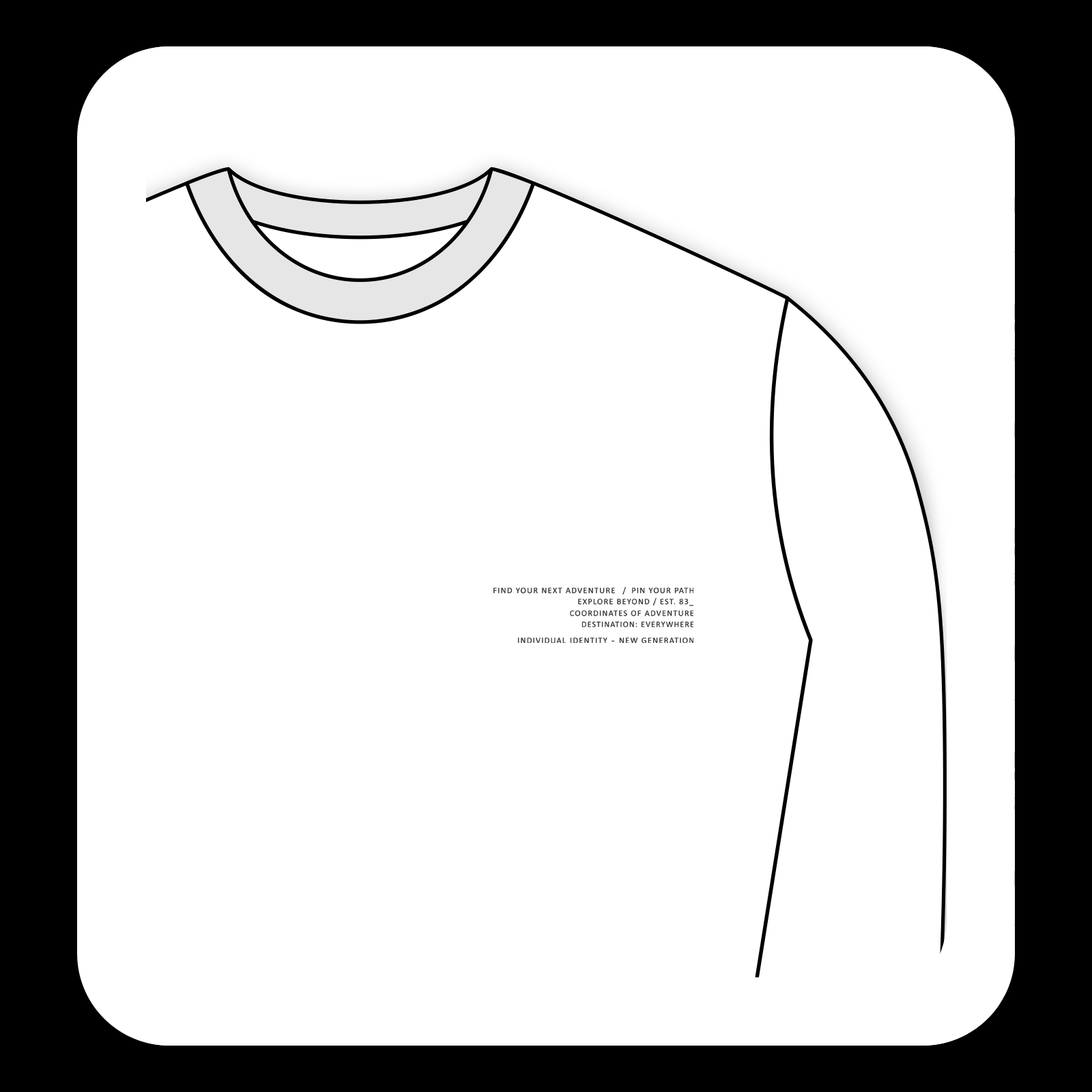 طرح سیلک Explore Beyond مناسب چاپ روی گوشه سینه پوشاک