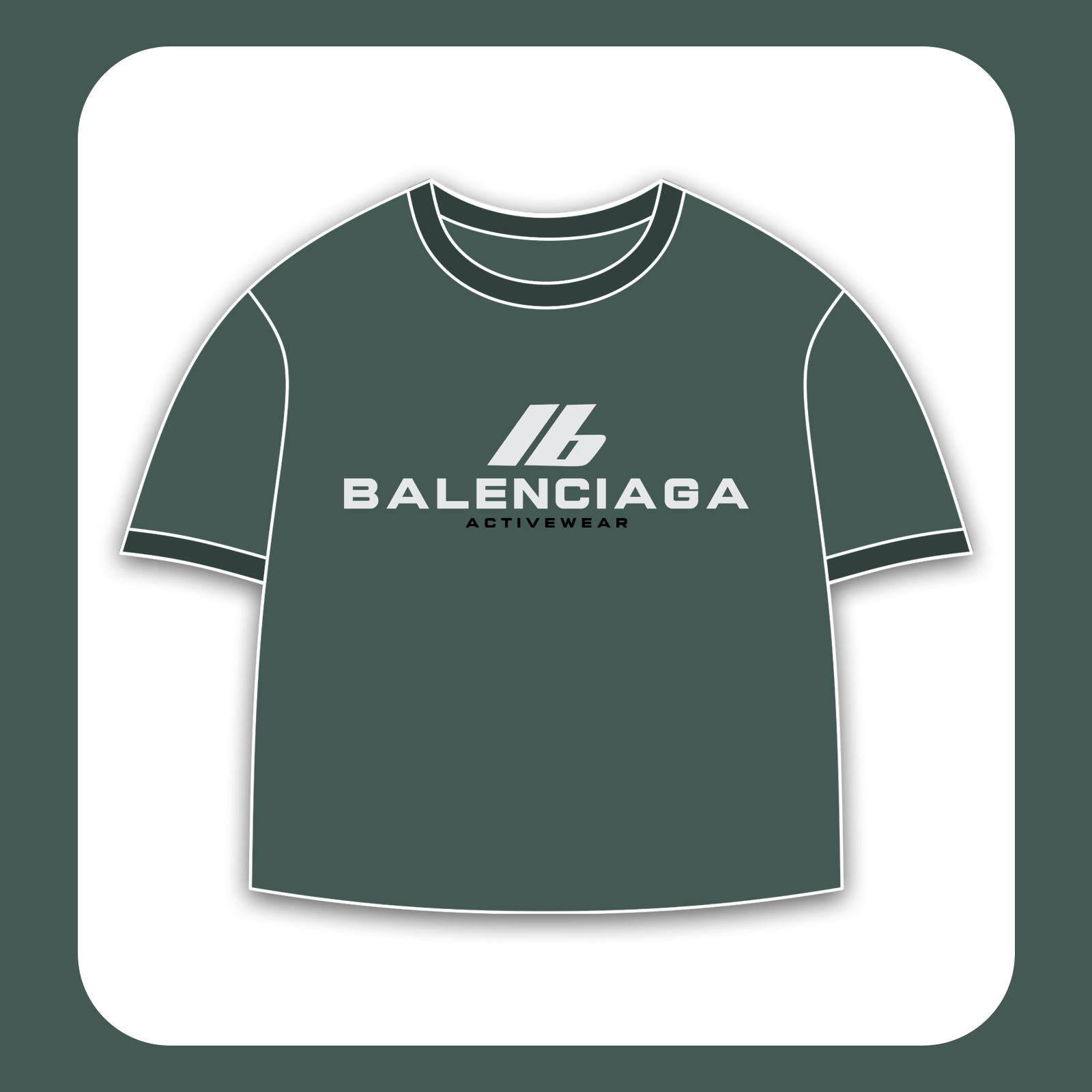 طرح سیلک Balenciaga Activewear مناسب چاپ روی پیش پوشاک