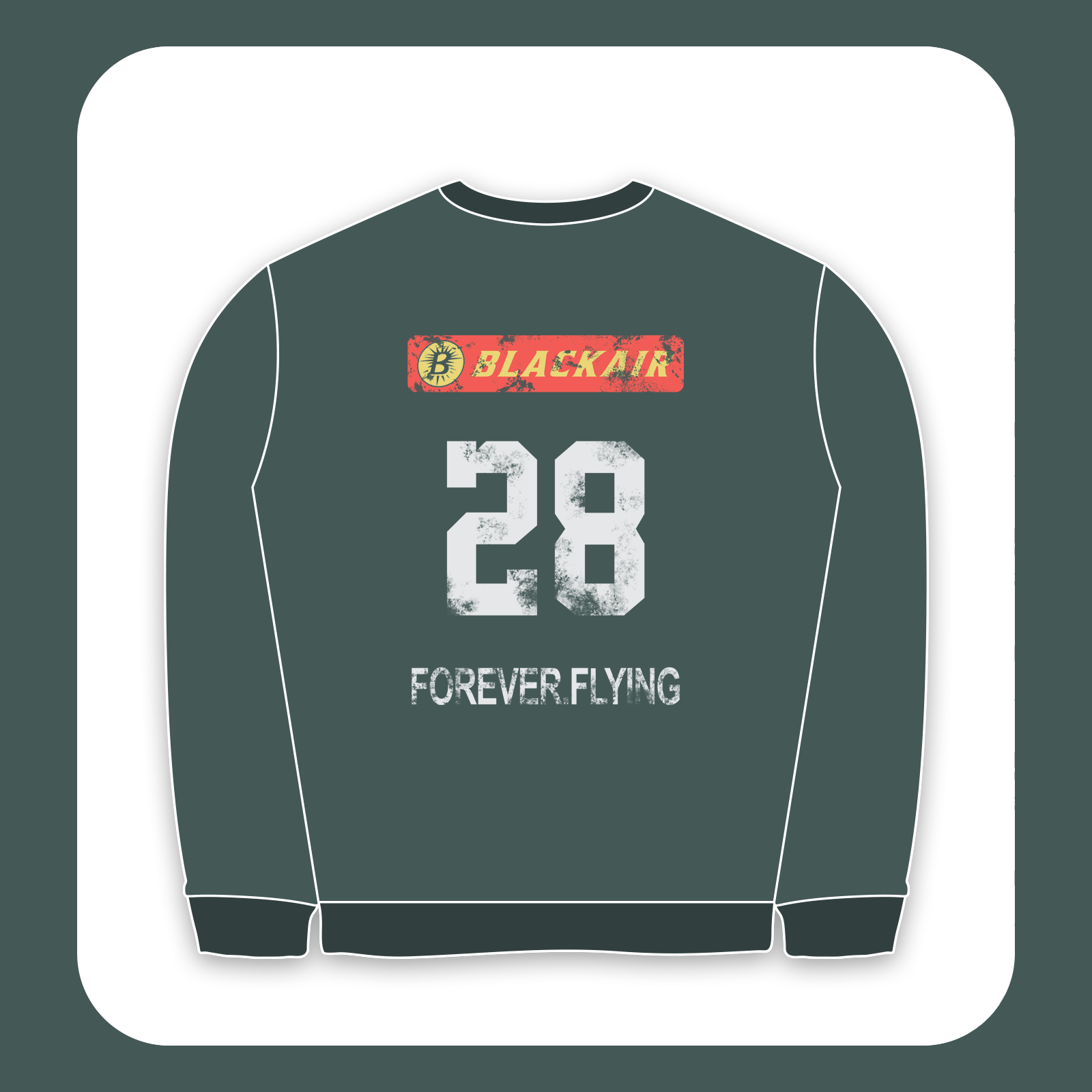 طرح سیلک Black Air مناسب چاپ روی پشت هودی