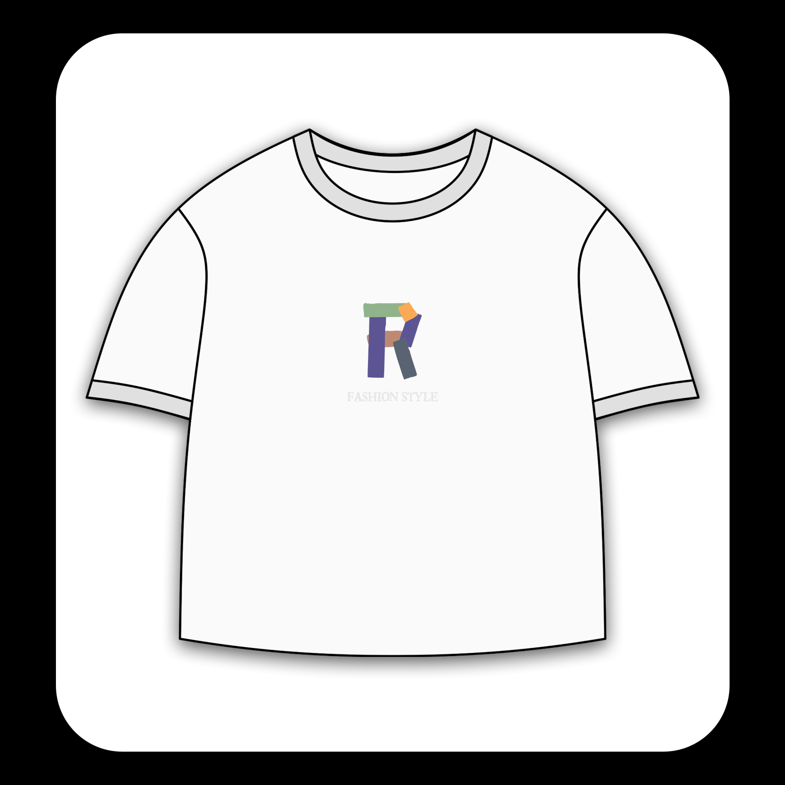 طرح سیلک R مناسب چاپ روی پیش تی‌شرت