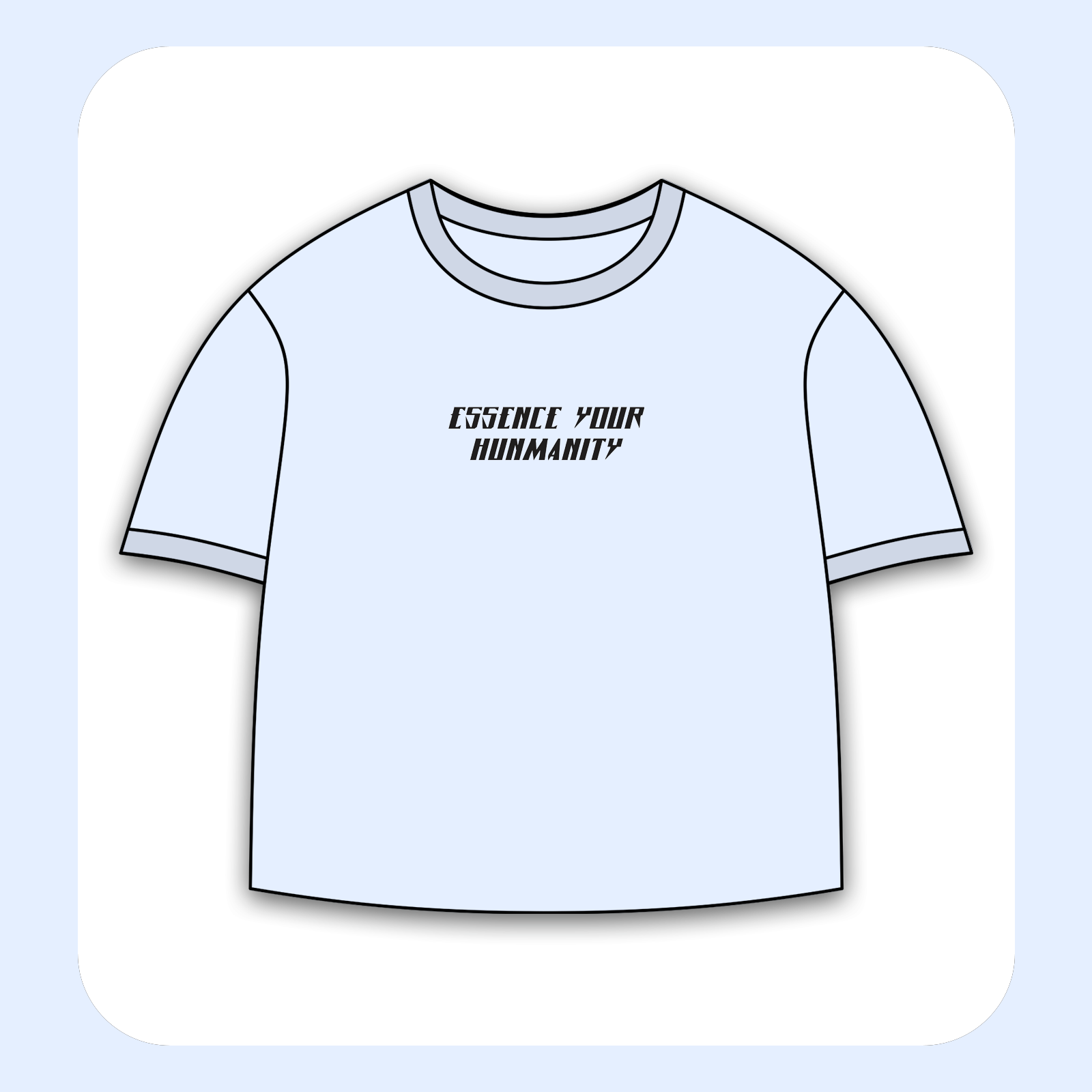 طرح سیلک Humanity مناسب چاپ روی پیش تی‌شرت
