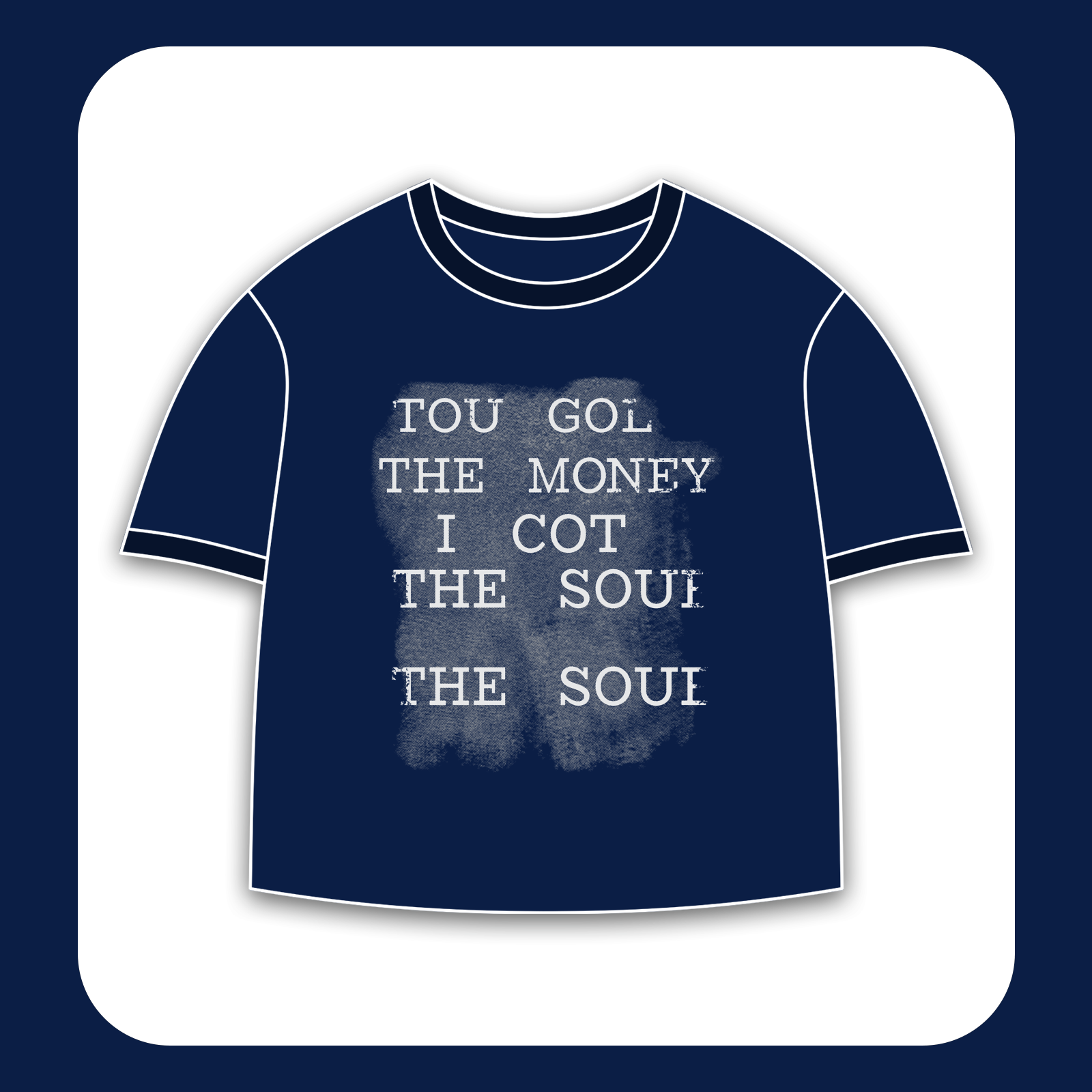 طرح سیلک The Money مناسب چاپ روی پیش لباس