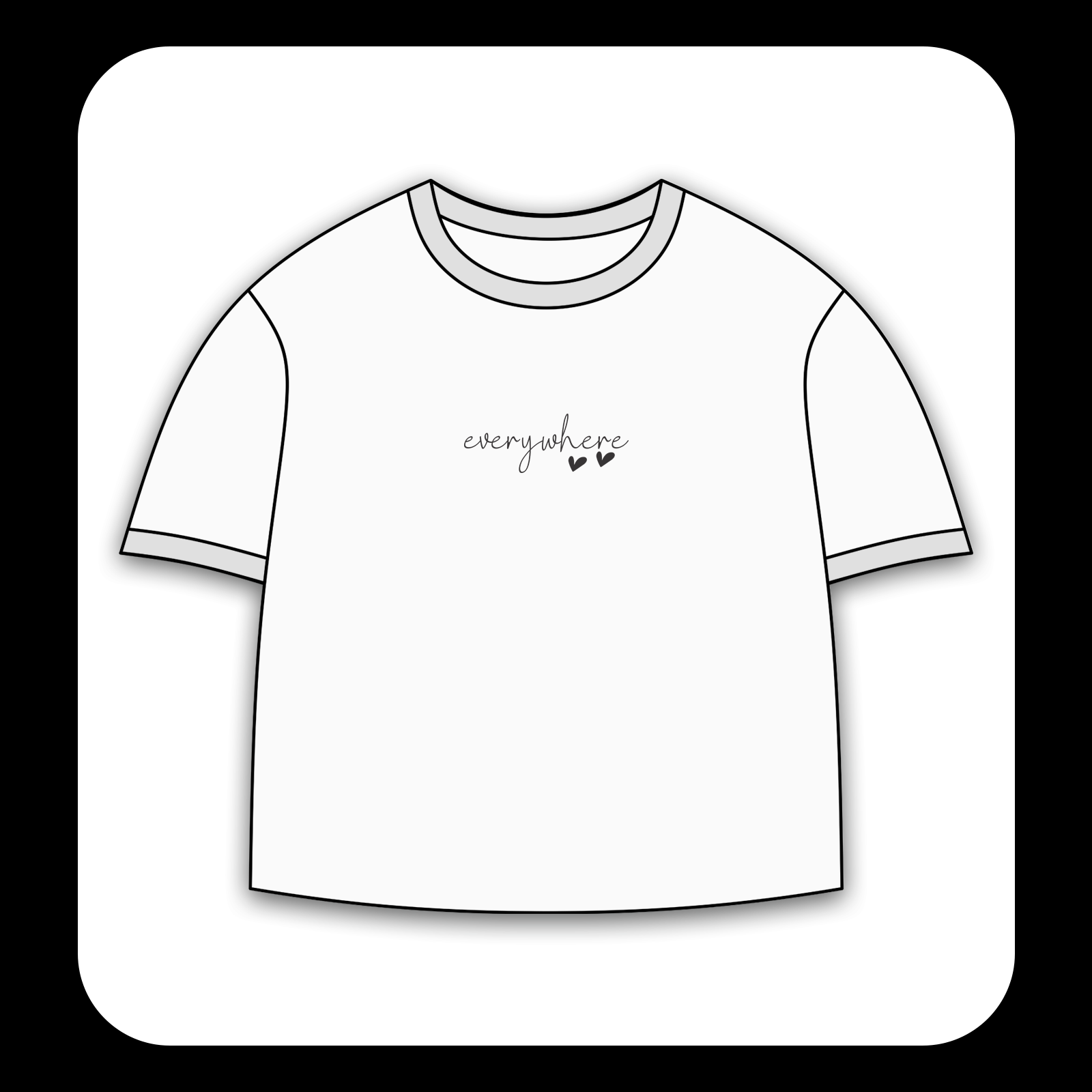 طرح سیلک Everywhere مناسب چاپ روی پیش تی‌شرت
