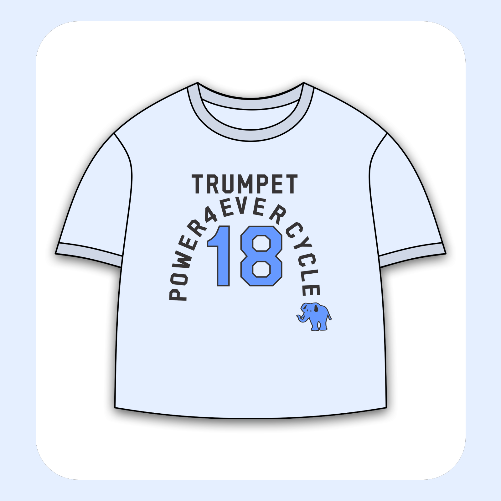 طرح سیلک Trumpet مناسب چاپ روی پیش تی‌تیشرت