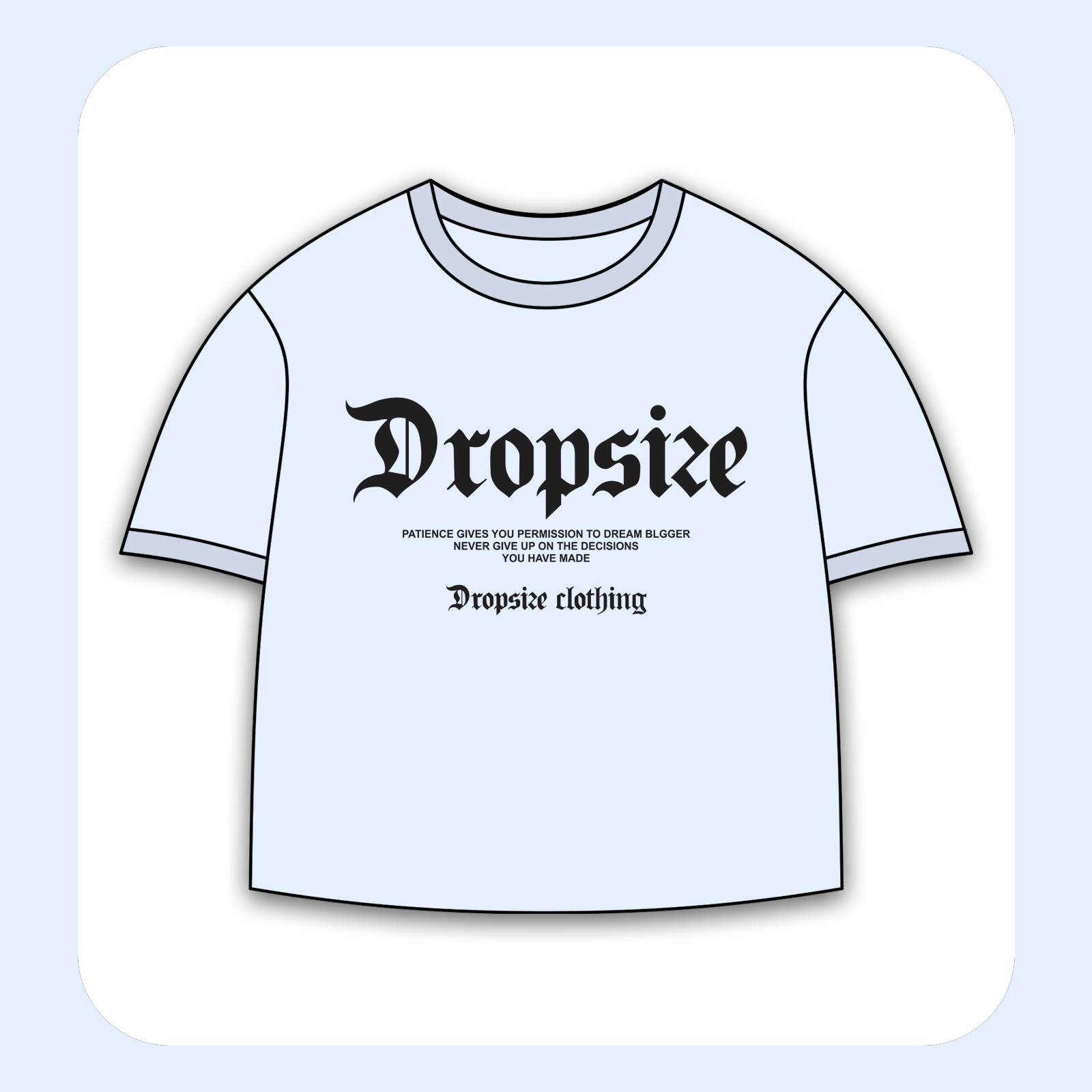 طرح سیلک Dropsize مناسب چاپ روی پیش پوشاک
