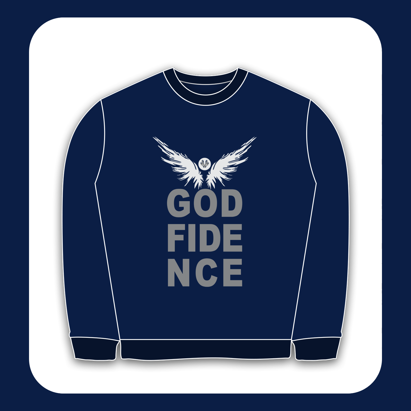 طرح سیلک Godfidence مناسب چاپ روی پیش پلیور