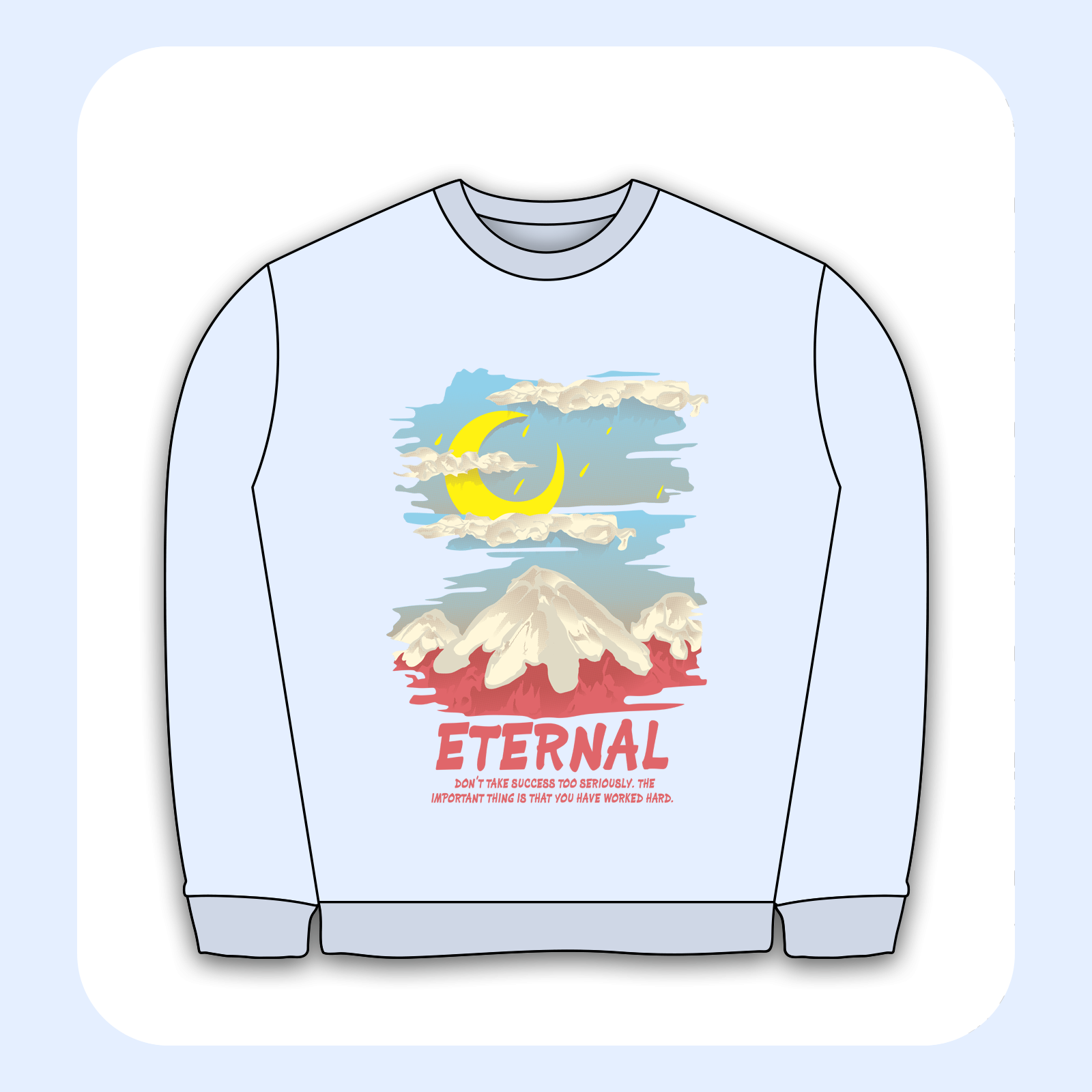 طرح سیلک Eternal مناسب چاپ روی پیش لباس