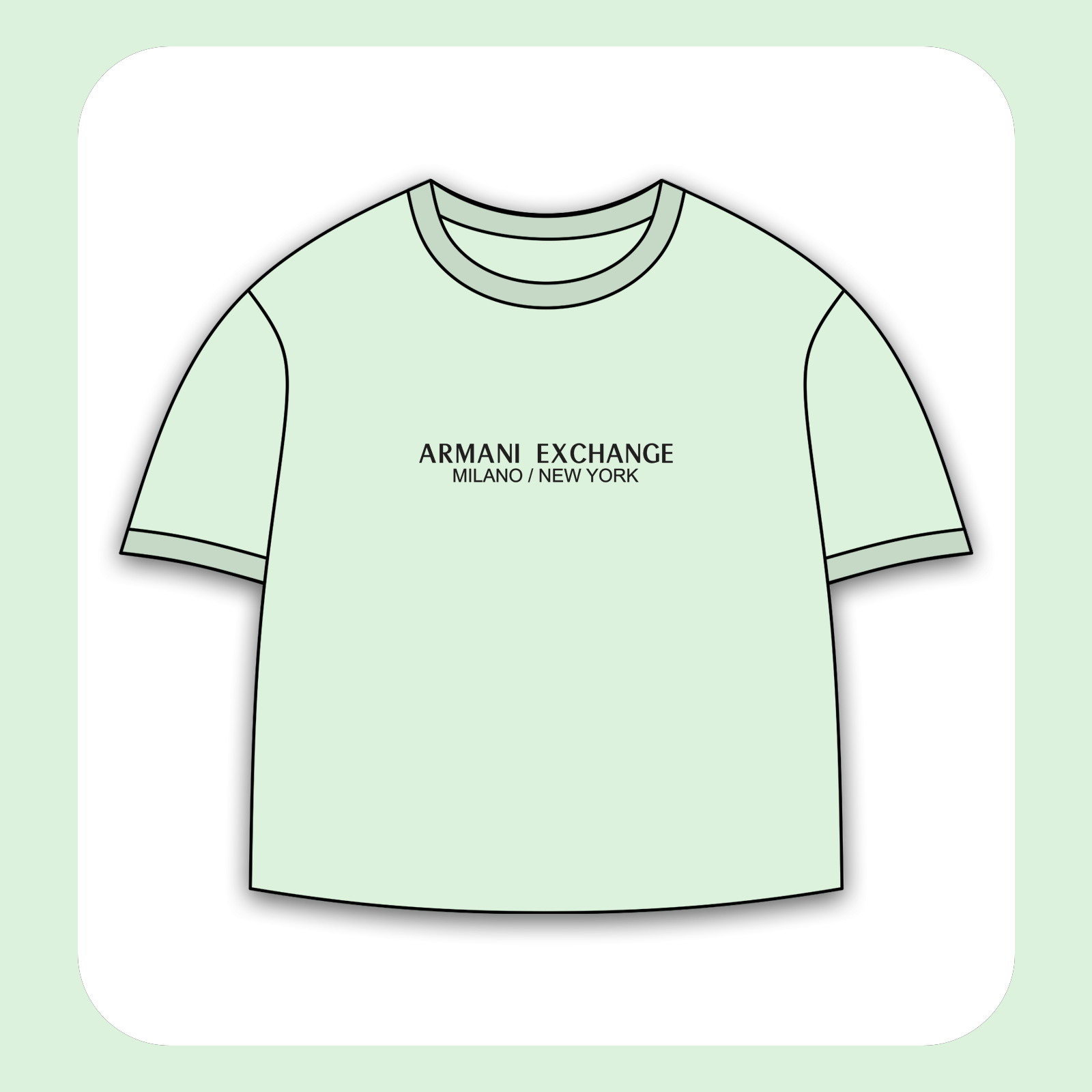 طرح سیلک Armani Exchange مناسب چاپ روی پیش لباس