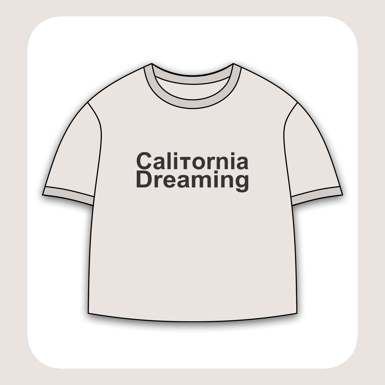 طرح سیلک California Dreaming مناسب چاپ روی پیش پوشاک