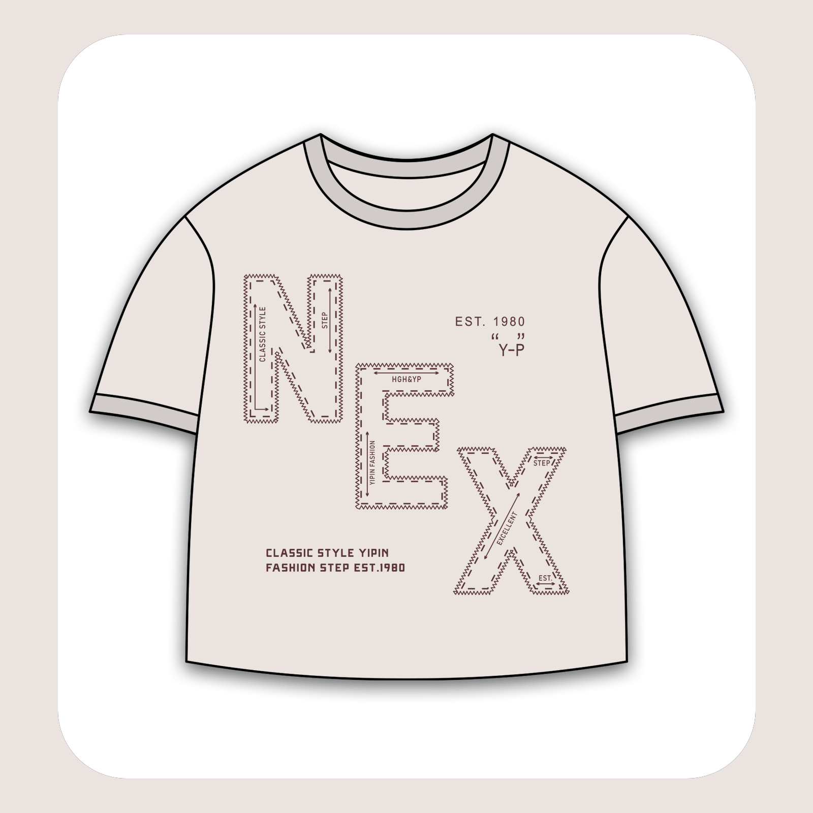 طرح سیلک NEX مناسب چاپ روی پیش لباس