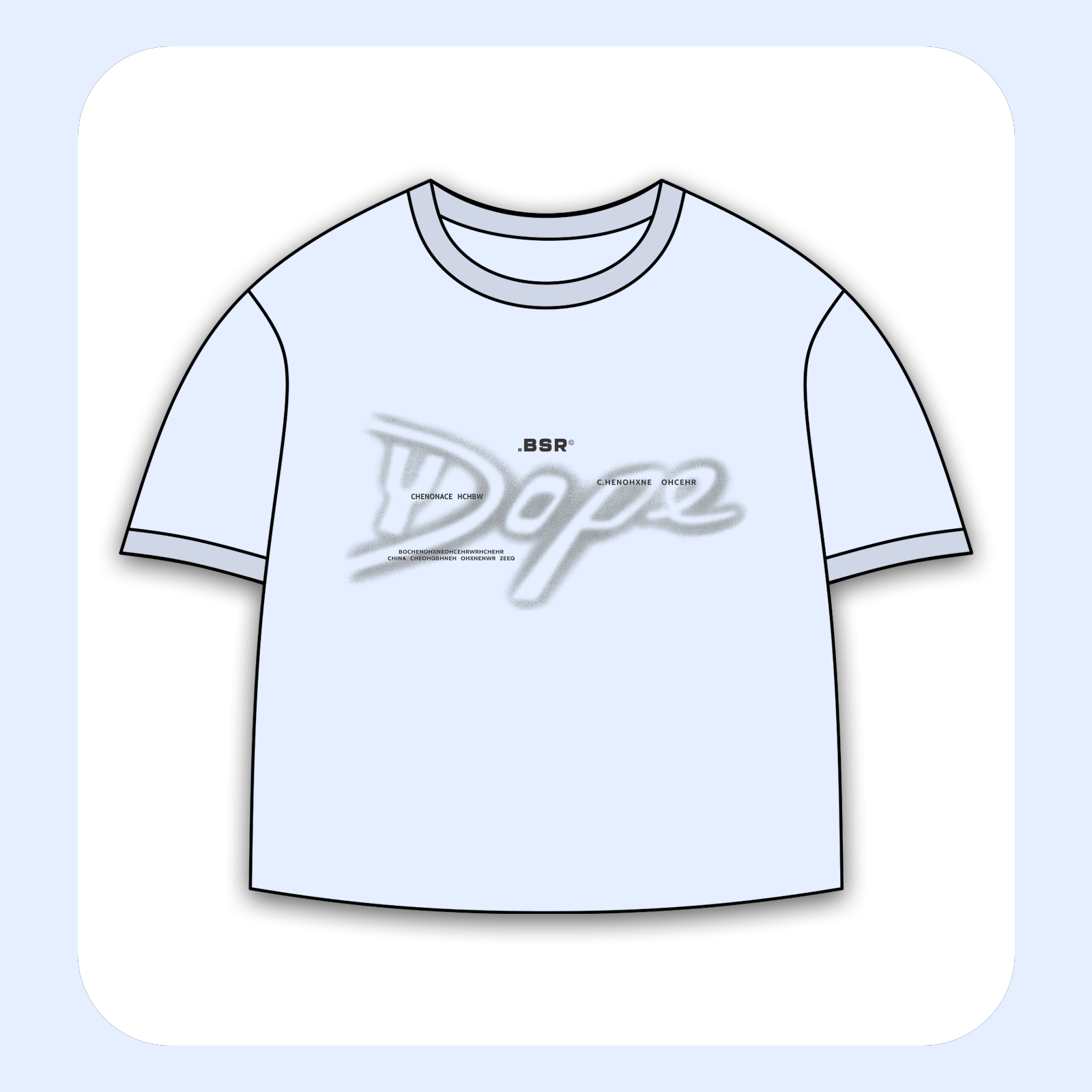 طرح سیلک BSR Dope مناسب چاپ روی پیش لباس