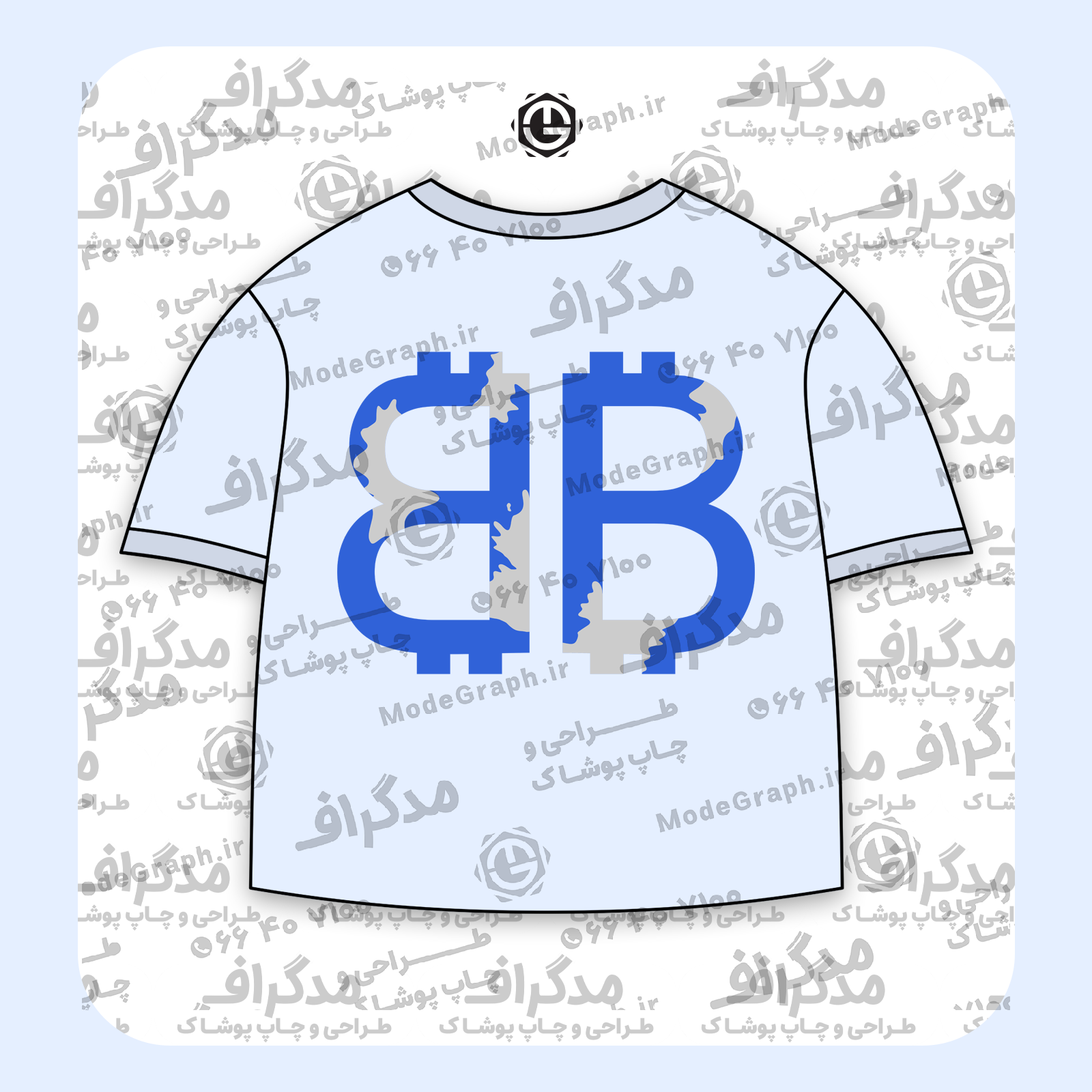 طرح سیلک آسمان Balenciaga مناسب چاپ روی پشت تیشرت