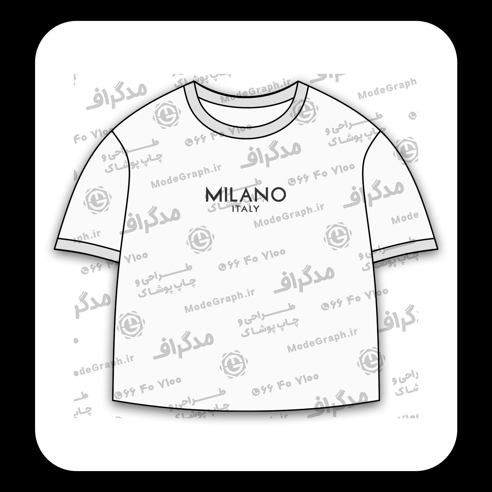 طرح سیلک Milano مناسب چاپ روی پیش تی‌شرت