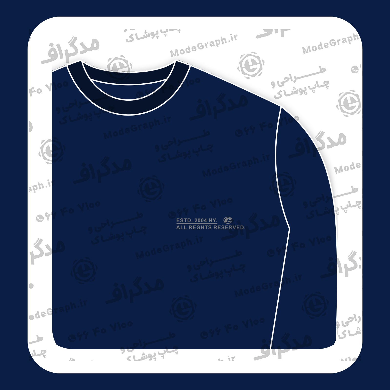 طرح سیلک ESTD NY مناسب چاپ روی گوشه سینه لباس