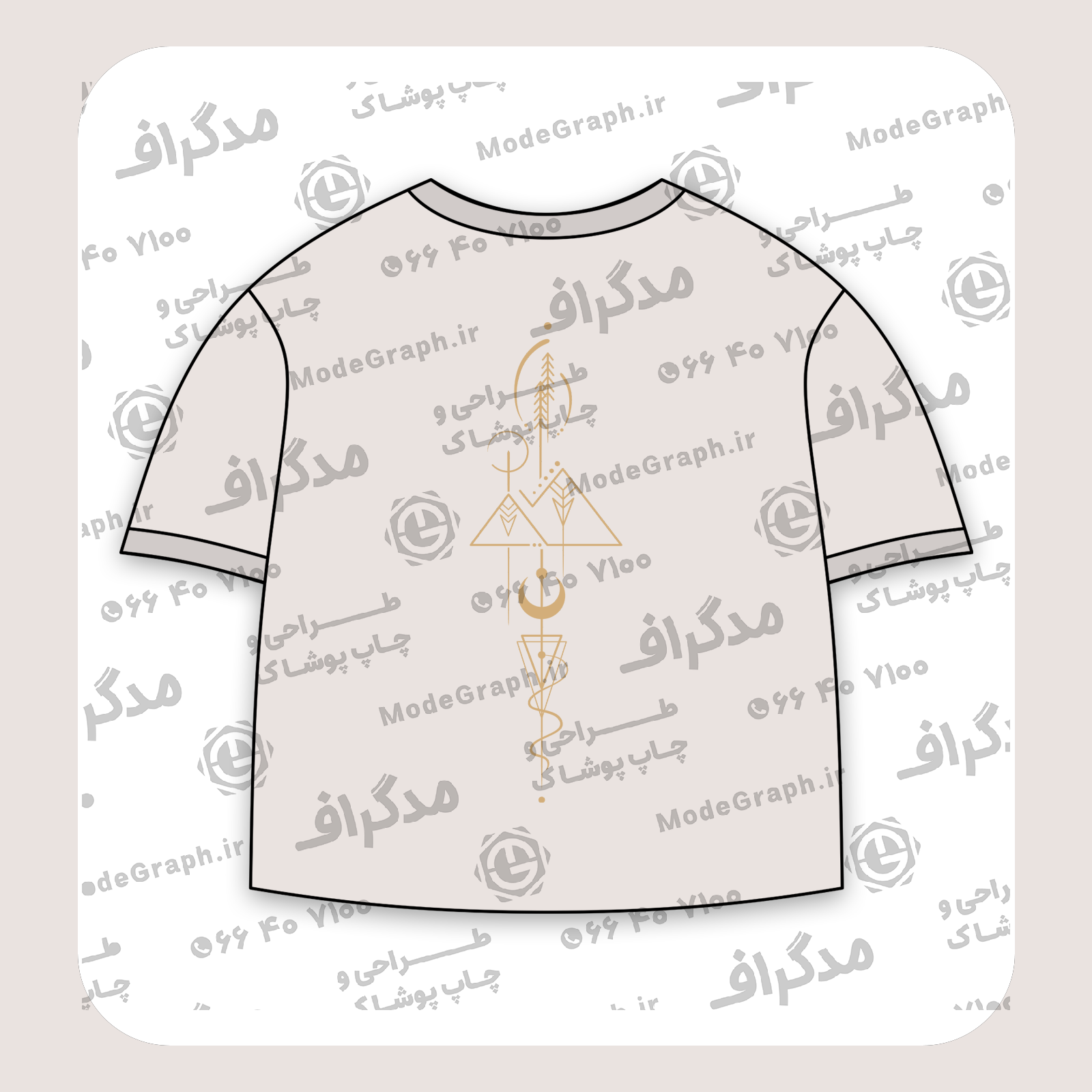 طرح سیلک هلال ماه مناسب چاپ روی پشت تی‌شرت