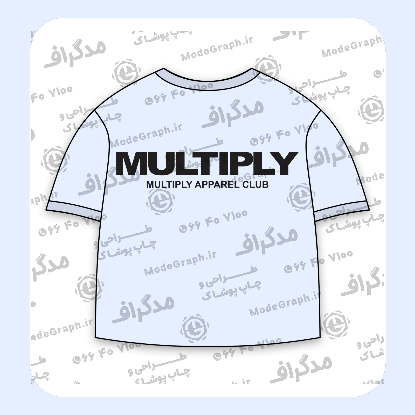 طرح سیلک Multiply Apparel مناسب چاپ روی پشت تی‌شرت