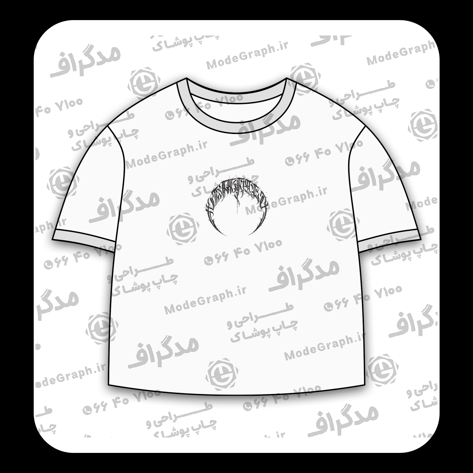 طرح سیلک فونت لاتین قدیمی مناسب چاپ روی پیش تی‌شرت